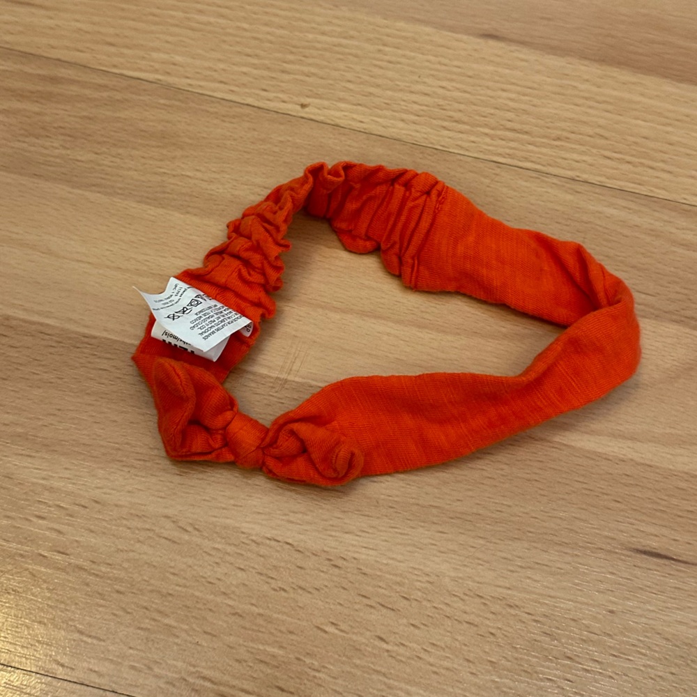 Carters orange cotton knotted bow headband